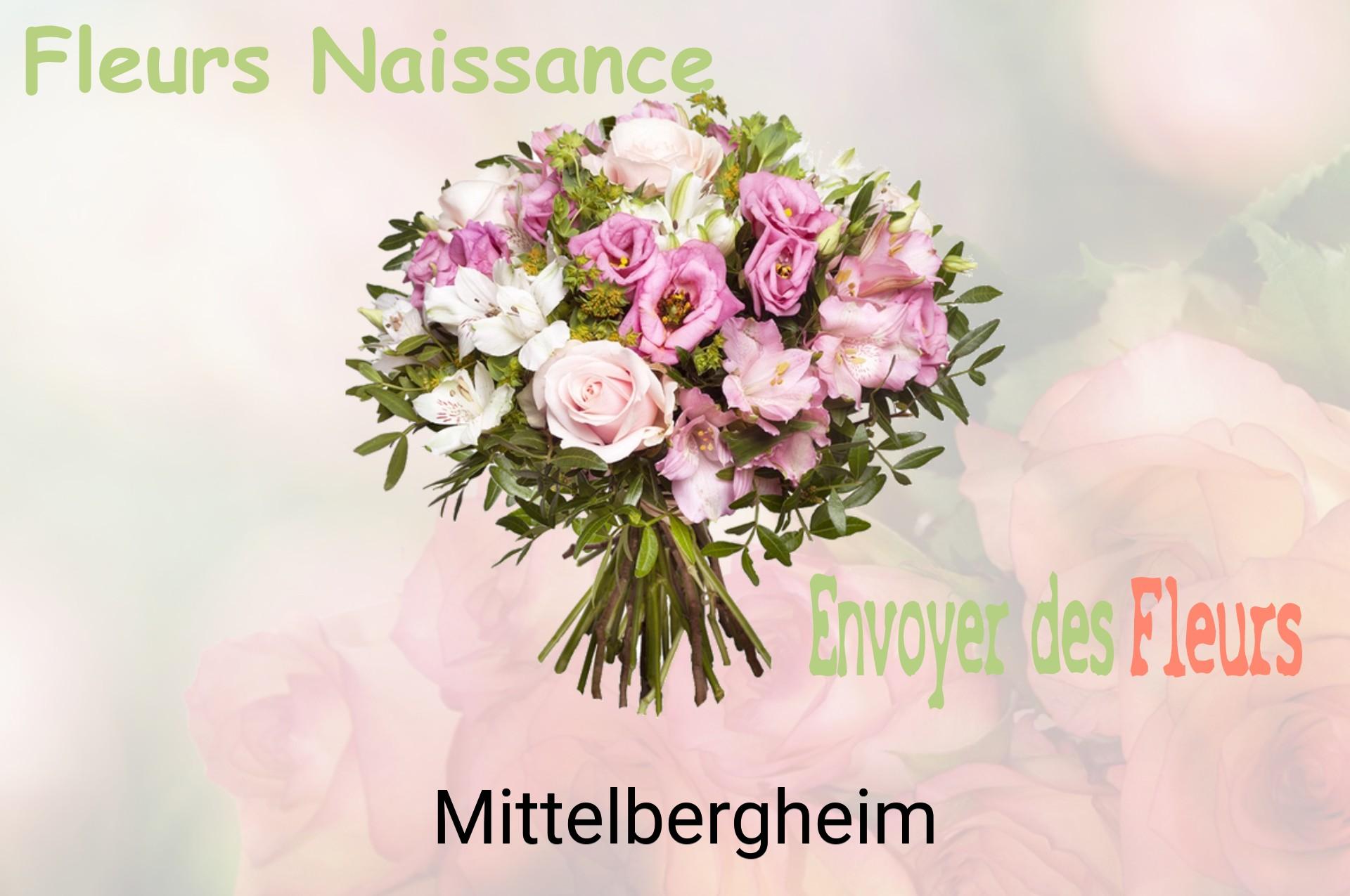 Bouquet de fleurs de naissance livré à Mittelbergheim