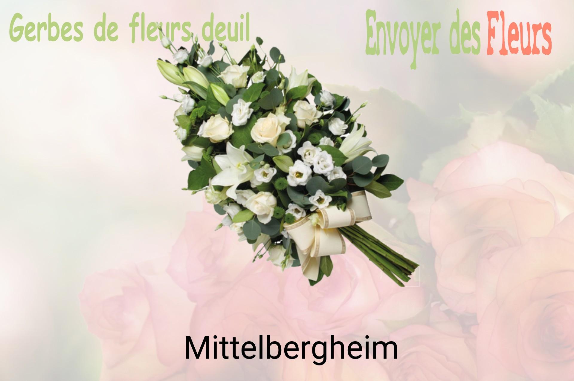 Gerbe de fleurs de deuil livrée à Mittelbergheim